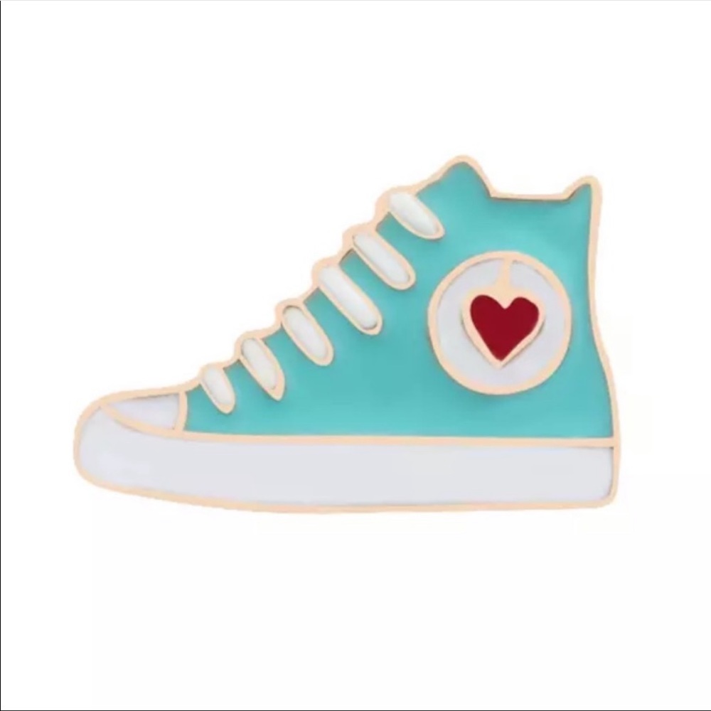 Converse Style Enamel Pin Sneaker Heart Metal Brooch Fashion Badge